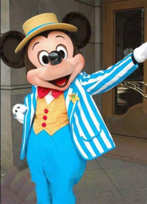 Disney Navy Blue Mickey Mouse Mascot Costume Party Game Adult Size