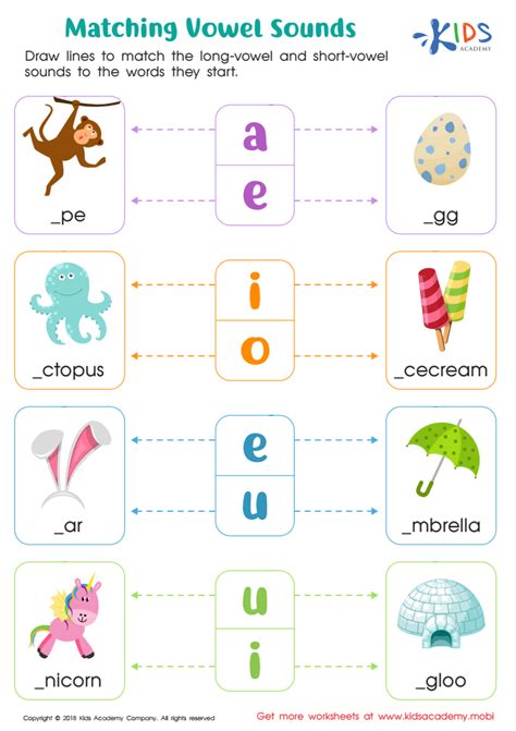 Vowels Worksheets