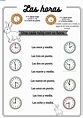 Actividad de Las horas en pdf online