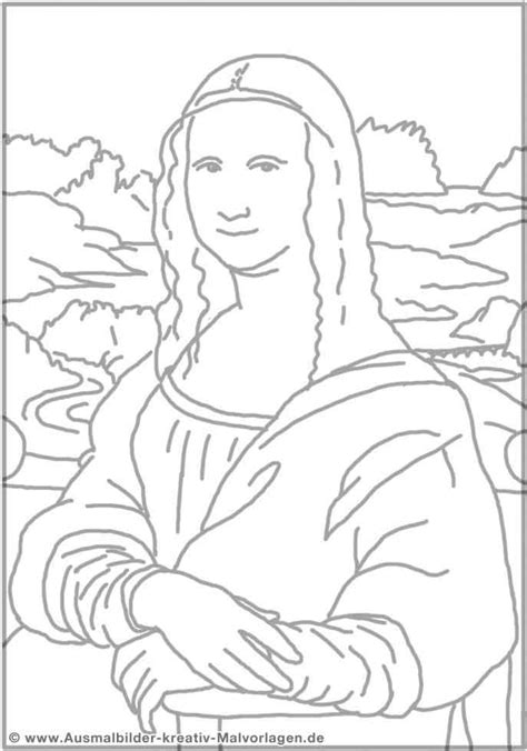 Coloring Model Of Mona Lisa By Martin Missfeldt Renaissance Kunst