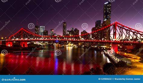 Story Bridge Brisbane Editorial Photography Image Of River 53980632