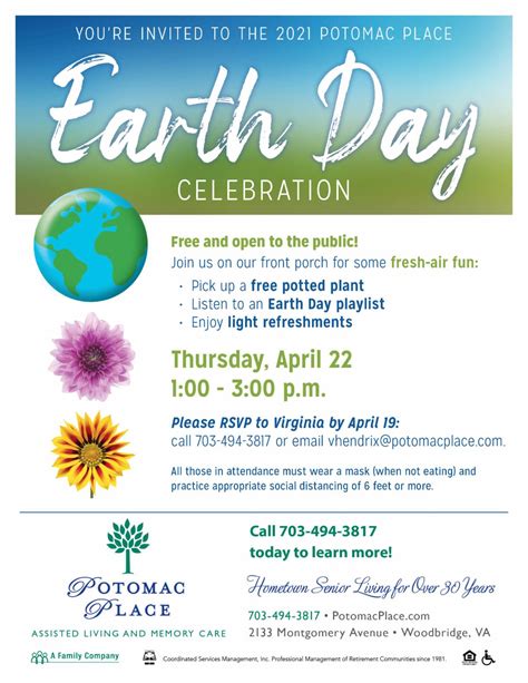 Earth Day Celebration At Potomac Place Prince William Living
