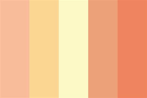 Html / css color name. Peach Sorbet Color Palette