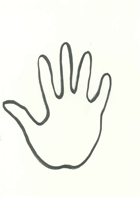 Hand Outline Template Printable Clip Art Library
