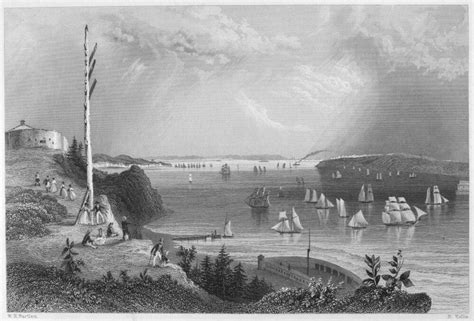 New York Bay 1838 Nview Of New York Bay From The Telegraph Station