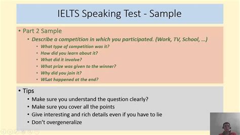 Ielts Speaking Test Hints And A Sample Youtube