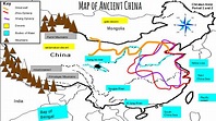Map Of Ancient China Labeled With Mountains