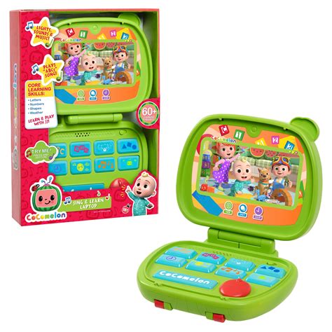 Just Play Cocomelon Sing and Learn Laptop Toy for Kids with Lights and