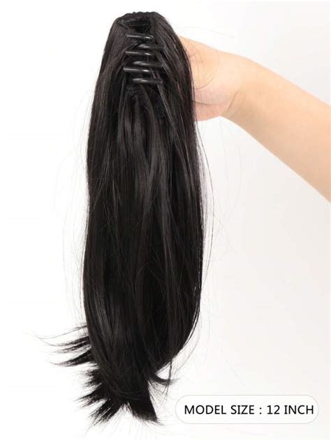 Short Straight Ponytail Synthetic Hair Extension Shein Usa
