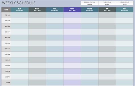 Weekly Employee Shift Schedule Template Excel Planner Template Free