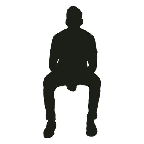 Silhouette Sitting Sitting Man Png Download 512512