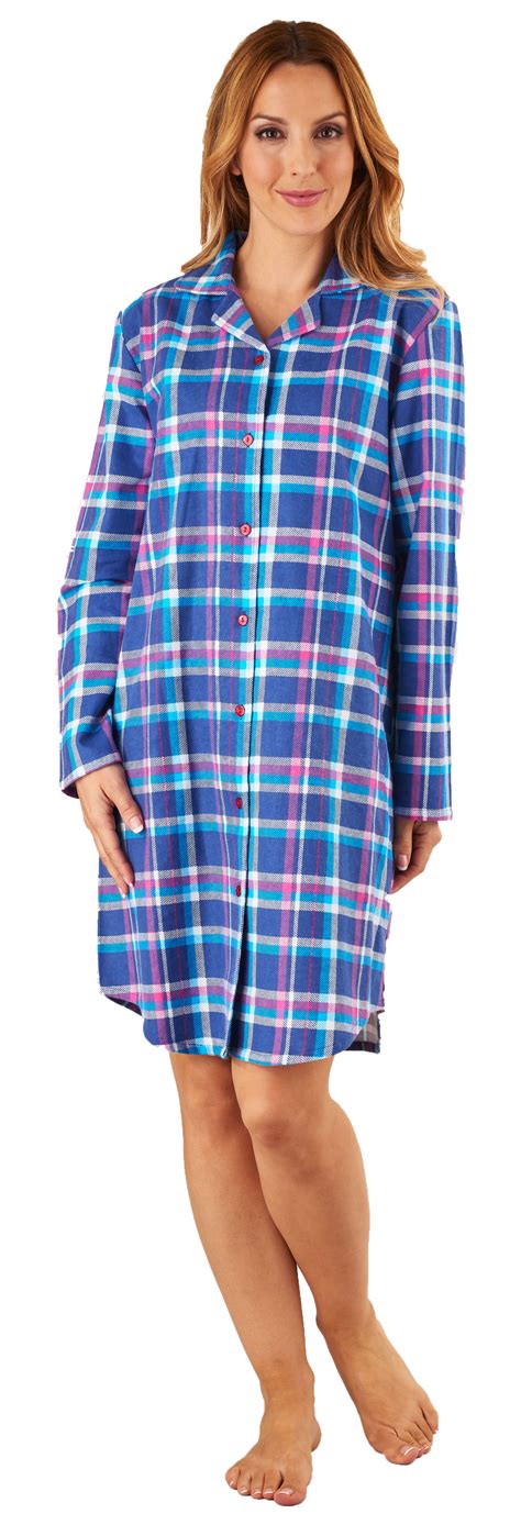 Slenderella 100 Cotton Long Sleeve Nightshirt
