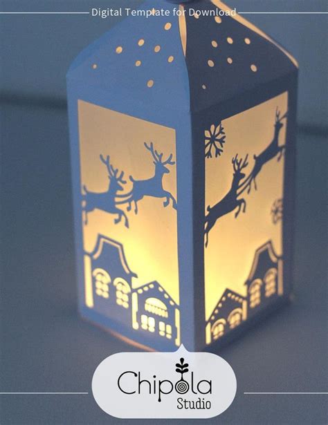 Christmas Decoration Svg 3d Christmas Lantern Paper Model Etsy