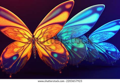 Butterfly Neon Acrylic Paint Stock Illustration 2203657923 Shutterstock