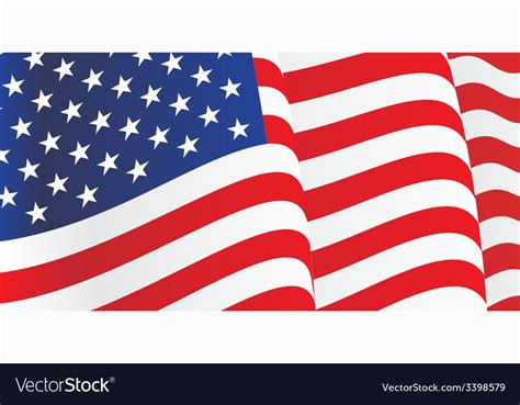 Background with waving american flag Royalty Free Vector