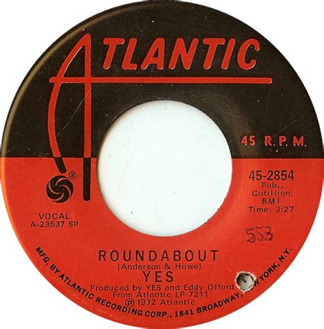 Yes Roundabout 1972 Vinyl Discogs