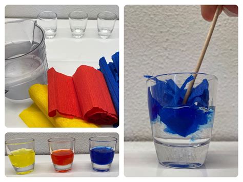 Experiment Wasserfärben Mit Krepppapier Schritt Für Schritt