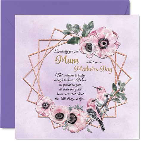 Mothers Day Card For Mum Beautiful Traditional Floral Mothers Day Card