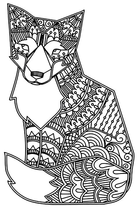 Imagen vectorial de un diseño de zorro sobre un fondo blanco, animales salvajes. Zorros para colorear 🥇 ¡DIBUJOS para imprimir y pintar!