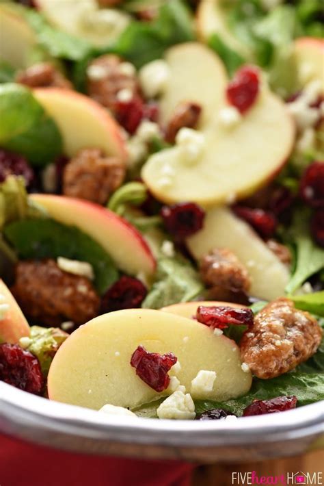 Shredded kale, sweet honeycrisp apples, pomegranate, pumpkin seeds, and crispy prosciutto. Holiday Honeycrisp Salad (FIVEheartHOME) | Recipe ...