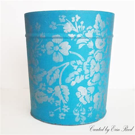 Erin Reed Makes Upcycled And Repurposed Popcorn Tin Into A Trash Can