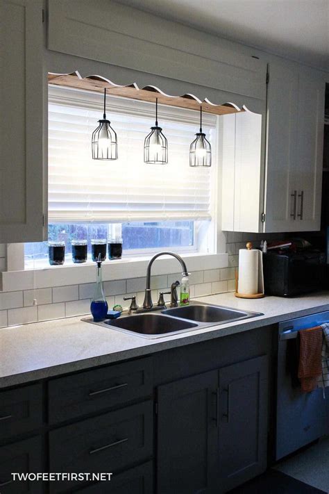 The kitchen lighting adds to the wow factor of your new kitchen and creates some excellent mood led tape lighting is one of the easiest and most flexible lighting systems that you can install. DIY Pendant Light | Kitchen remodel small, Kitchen sink ...