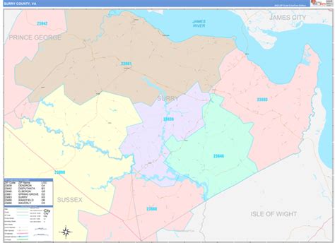 Digital Maps Of Surry County Virginia