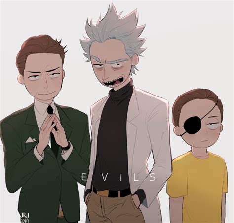 Jerry Smith Mortimer Smith Rick Sanchez Rick And Morty Spoilers Brown Hair Dated Eyepatch