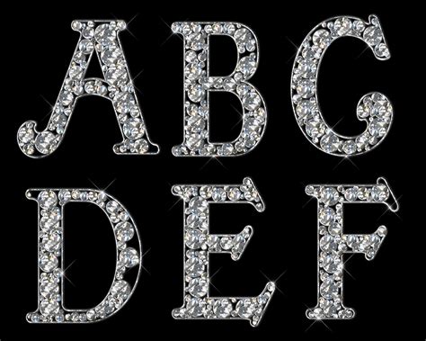 Diamond Alphabet Clipart Diamond Letters