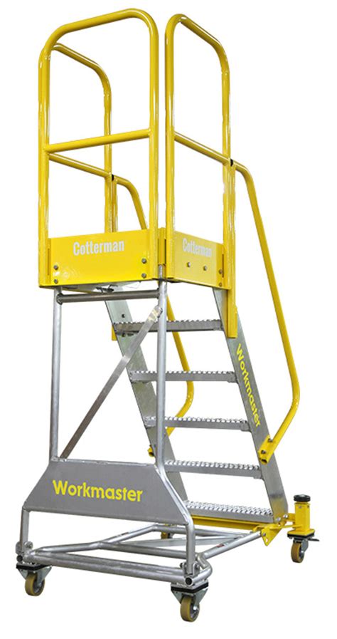 Cotterman Workmaster Super Duty Rolling Aluminum Ladder