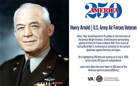 America250 Army Air Forces Veteran Henry “hap” Arnold Va News