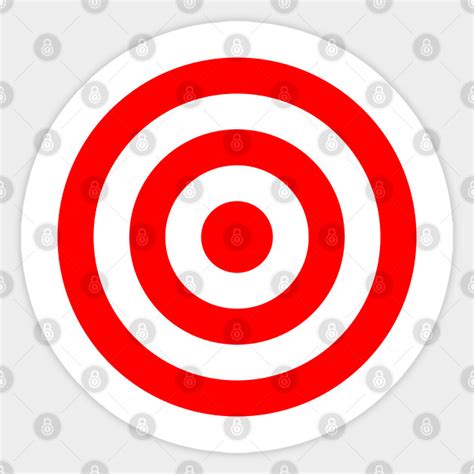 Bullseye Target Red And White Shooting Rings Target Shooting Sticker