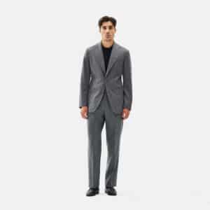 Custom Tailored Suit Flannel Mid Grey Blugiallo