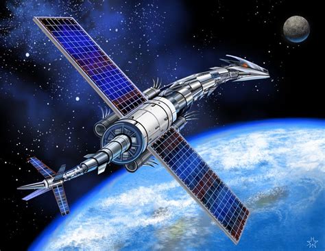 Satellite Research Sci Fi Spaceship Sci Satellites