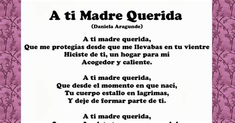 Amor Y Tinta Poemas Para El Día De La Madre