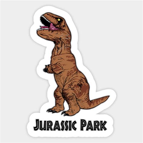 Jurassic Park Dinosaur Sticker Teepublic
