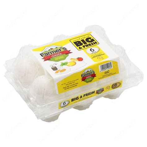 Farmers Choice Big And Fresh White Eggs 6 Pcs Buy Online