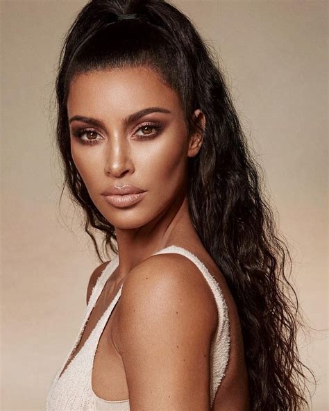 Showing Off A Bronzed Look Kim Kardashian Fronts Kkw Beauty Classic