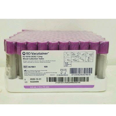 Bd Vacutainer Venous Blood Collection Tube X Mm Box Of