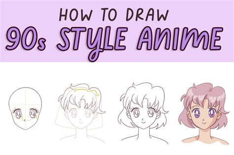 How To Draw 90s Anime Style Girl Easy Tutorial For Beginners