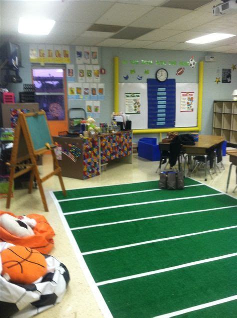 Sports Themed Classroom Love The Football Uprights Make From Pool