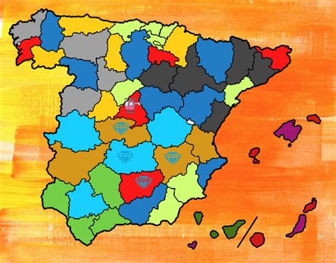 Desenho De As Províncias De Espanha Pintado E Colorido Por Usuário Não