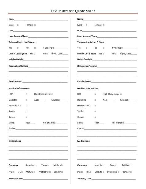Life Insurance Templates Free Download