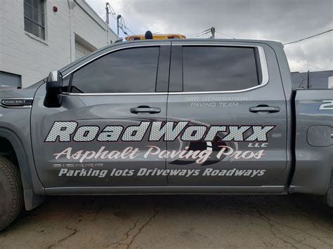 Roadworxx Paving Silver Leaf Vinyl Decals Ajr Wraps Truck Lettering