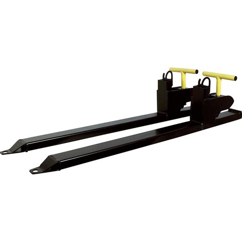 Load Quip Aluminum Bucket Forks — 2850 Lb Capacity Black Model