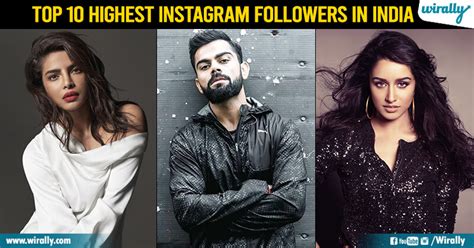 Top 10 Highest Instagram Followers In India Wirally
