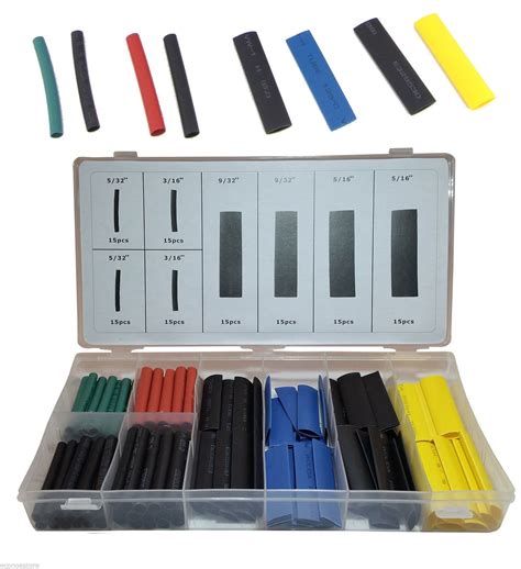 120pc Heat Shrink Wire Wrap Assortment Electrical Connection Cable Set