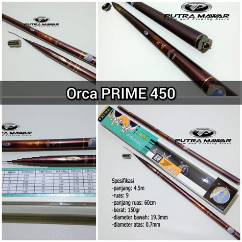 Jual Joran Tegek Orca Prime High Moduluse Graphite Action Hard Tangkai Pancing