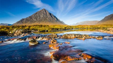 Wallpaper Scotland Natural Scenery Mountains River Sky Rocks 1920x1200 Hd Picture Image