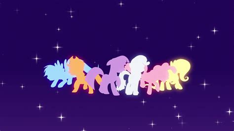 Image Main Cast Pony Silhouettes Eg Openingpng My Little Pony